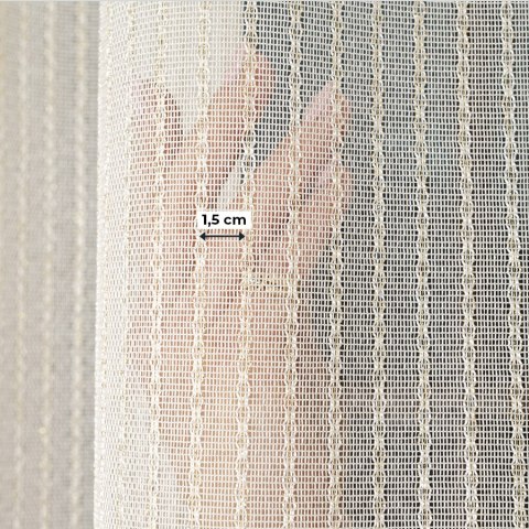 Firanka fantazyjna z ołowianką, wys. 300cm, kolor 120 kremowy ze złotą nitką 002047/OLO/120/000300/1