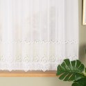 Firanka żakardowa ze wzorem pasowym, wys. 160cm, kolor biały 018534/000/001/000160/1