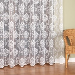 Firanka żakardowa ze wzorem po całości, wys. 250cm, kolor biały 022130/000/001/000250/1