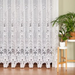 Firanka żakardowa ze wzorem po całości, wys. 300cm, kolor biały 361090/000/001/000300/1