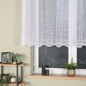 JUSTYNA Firanka żakardowa gotowa, szerokość 250cm x wysokość 110cm, kolor biały 358993/FBP/001/250110/1