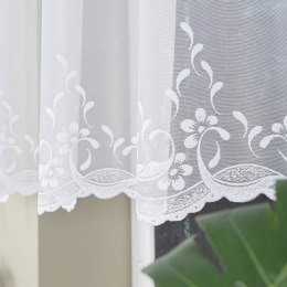 JUSTYNA Firanka żakardowa gotowa, szerokość 250cm x wysokość 110cm, kolor biały 358993/FBP/001/250110/1