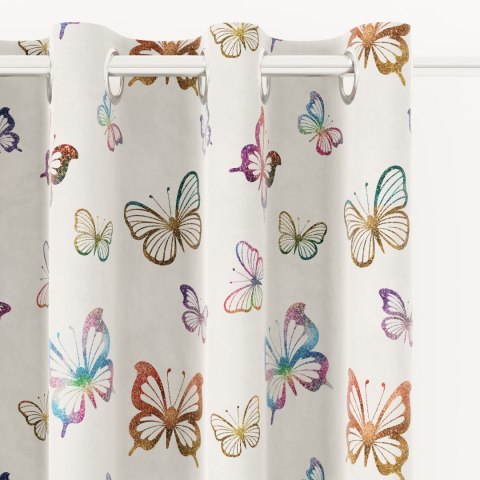 MOTYLKI Tkanina dekoracyjna typu MILAS, szer. 165cm, kolor biały D00310/MIL/001/165000/1