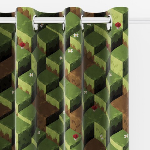 PIKSELOWY ŚWIAT Tkanina dekoracyjna typu MILAS, szer. 165cm, kolor 002 zielony D00374/MIL/002/165000/1