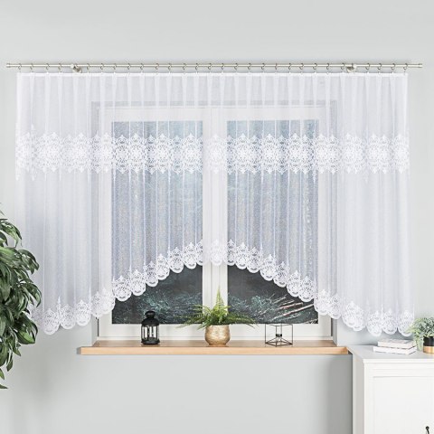 ŻANETA Firanka żakardowa gotowa, 155x550cm, kolor biały 181043/FBL/001/550155/1