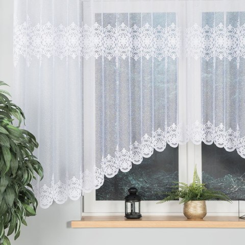 ŻANETA Firanka żakardowa gotowa, 155x550cm, kolor biały 181043/FBL/001/550155/1