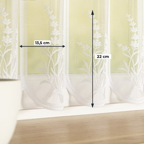 Zazdrostka żakardowa panelowa, wys. 40cm, kolor biały 023428/000/001/000040/1