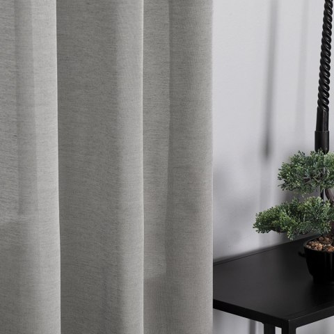 BASIC Zasłona gotowa na przelotkach, 300x145cm, kolor 002 szary TD0005/ZGP/002/145300/1