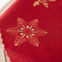 BŁYSZCZĄCE ŚNIEŻYNKI Serweta z haftem, 85x85cm, kolor czerwony 640010/KSP/C03/085085/1