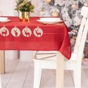 BŁYSZCZĄCY RENIFER Obrus z haftem, 120cmx160cm, kolor 003 czerwony 295157/KSP/L03/120160/1