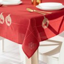 BŁYSZCZĄCY RENIFER Obrus z haftem, 140cmx220cm, kolor 003 czerwony 295157/KSP/L03/140220/1