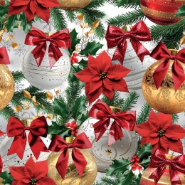 BOMBKI ZE ZŁOTYM Tkanina dekoracyjna NINA WODOODPORNA, szer. 160cm, kolor biały DBN332/NIW/001/160000/1