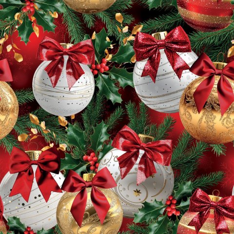 BOMBKI ZE ZŁOTYM Tkanina dekoracyjna NINA WODOODPORNA, szer. 160cm, kolor czerwony DBN332/NIW/003/160000/1