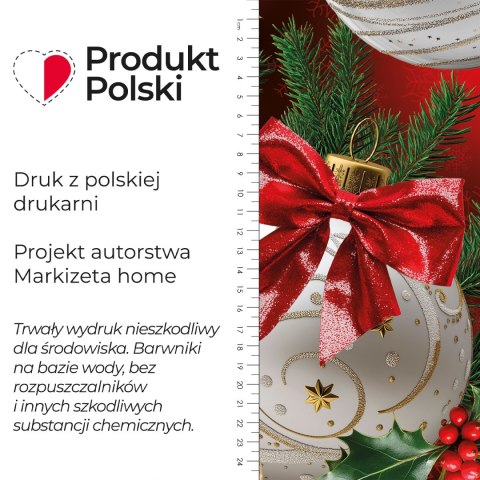 BOMBKI ZE ZŁOTYM Tkanina dekoracyjna NINA WODOODPORNA, szer. 160cm, kolor czerwony DBN332/NIW/003/160000/1