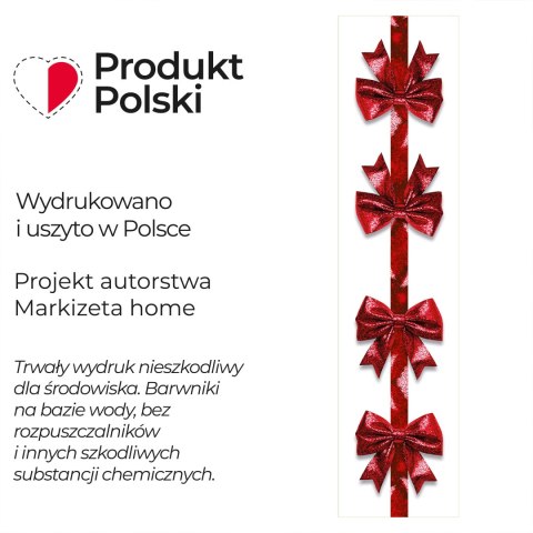 BROKATOWA KOKARDA Bieżnik NINA WODOODPORNA, 38x160cm, kolor biały PBN333/KSP/C01/038160/1