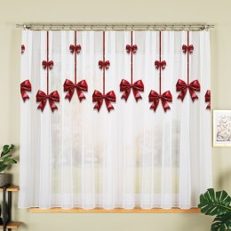 KOKARDA Firanka z ołowianką WOAL, wys. 157cm, kolor biały DBN333/WOA/001/000157/1