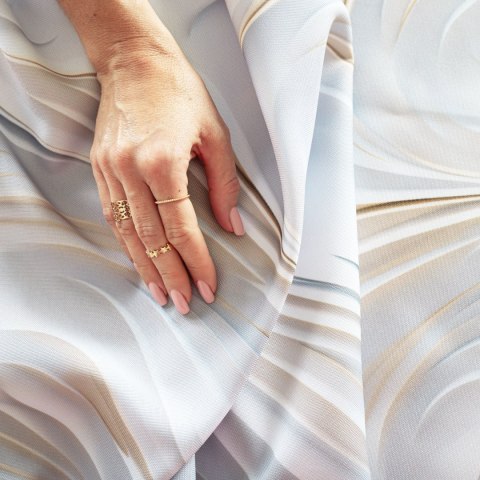 CALM Tkanina dekoracyjna NINA WODOODPORNA, szer. 160cm, kolor 001 beżowy szary D00185/NIW/009/160000/1