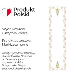 CHOINKI, ZIMOWA OPOWIEŚĆ Bieżnik NINA WODOODPORNA, 38x140cm, kolor biały PBN336/KSP/C01/038140/1