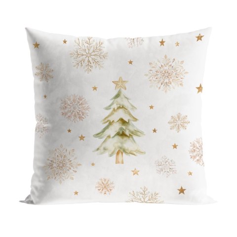 CHOINKI, ZIMOWA OPOWIEŚĆ Poszewka dekoracyjna VELVET, 40x40cm, kolor biały PBN336/POP/001/040040/1