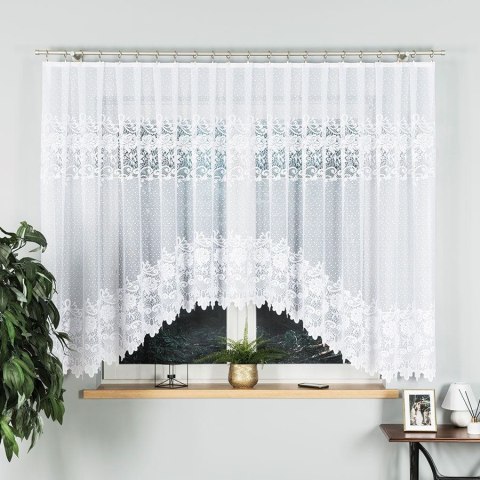 DEMETRIA Firanka żakardowa gotowa na prosto, 160x500cm, kolor biały 017480/FBL/001/500160/1