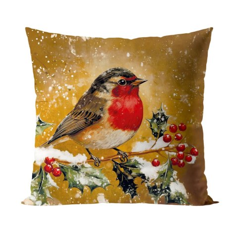 ELEGANCKI RUDZIK Poszewka dekoracyjna VELVET, 40x40cm, kolor 014 złoto-brązowy PBN339/POP/014/040040/1