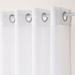 ETAMINA Firana gotowa na srebrnych przelotkach, 250x200cm, kolor biały ETAMIN/FGP/001/200250/1