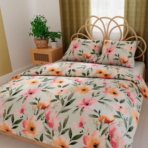 FLORALIS Komplet pościeli z bawełny satynowej 220x200cm 100103/SAT/000/220200/1