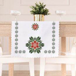 FOLK, GWIAZDA BETLEJEMSKA Bieżnik NINA WODOODPORNA, 38x140cm, kolor biały PBN341/KSP/C01/038140/1