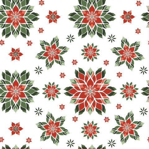 FOLK,GWIAZDA BETLEJEMSKA Tkanina dekoracyjna NINA WODOODPORNA, szer. 160cm, kolor biały DBN341/NIW/001/160000/1