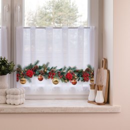 GIRLANDA Z GWIAZDĄ BETLEJEMSKĄ Zazdrostka żakardowa 361910, wys. 70cm, kolor biały z barwnym wzorem DBN342/ZAZ/001/000070/1