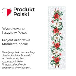 GWIAZDA BETLEJEMSKA Bieżnik NINA WODOODPORNA, 38x140cm, kolor biały PBN343/KSP/C01/038140/1