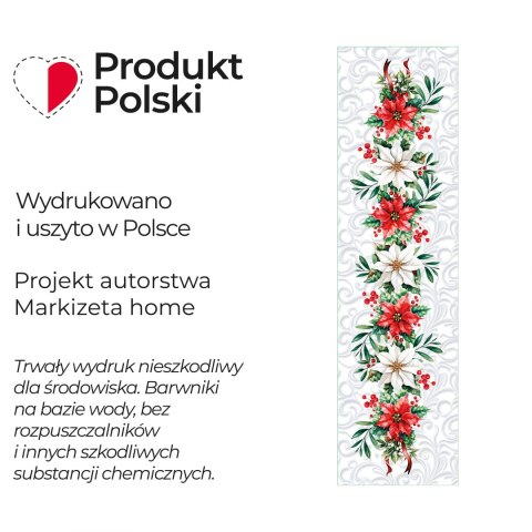 GWIAZDA BETLEJEMSKA Bieżnik NINA WODOODPORNA, 38x140cm, kolor biały PBN343/KSP/C01/038140/1