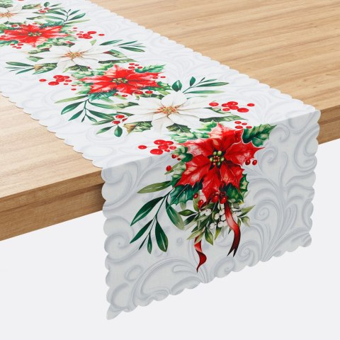 GWIAZDA BETLEJEMSKA Bieżnik NINA WODOODPORNA, 38x140cm, kolor biały PBN343/KSP/C01/038140/1