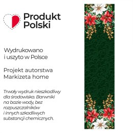 GWIAZDA BETLEJEMSKA Bieżnik NINA WODOODPORNA, 38x160cm, kolor zielony PBN343/KSP/C02/038160/1