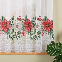 GWIAZDA BETLEJEMSKA Firanka z ołowianką WOAL, wys. 157cm, kolor biały z barwnym wzorem DBN343/WOA/001/000157/1