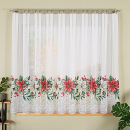 GWIAZDA BETLEJEMSKA Firanka z ołowianką WOAL, wys. 157cm, kolor biały z barwnym wzorem DBN343/WOA/001/000157/1