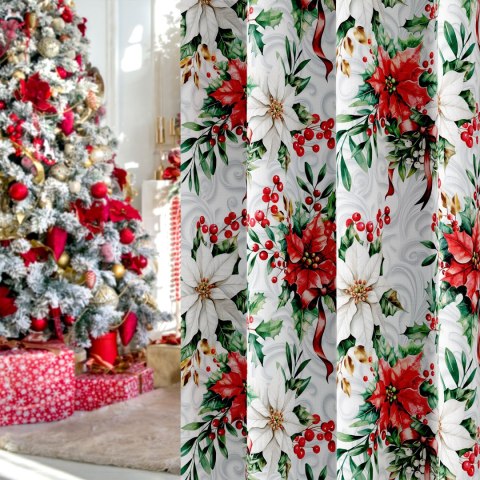 GWIAZDA BETLEJEMSKA Tkanina dekoracyjna NINA WODOODPORNA, szer. 160cm, kolor biały DBN343/NIW/001/160000/1