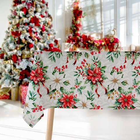 GWIAZDA BETLEJEMSKA Tkanina dekoracyjna NINA WODOODPORNA, szer. 160cm, kolor biały DBN343/NIW/001/160000/1