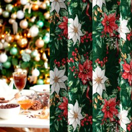 GWIAZDA BETLEJEMSKA Tkanina dekoracyjna NINA WODOODPORNA, szer. 160cm, kolor zielony DBN343/NIW/002/160000/1