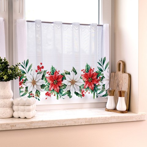 GWIAZDA BETLEJEMSKA Zazdrostka żakardowa 361910, wys. 70cm, kolor biały z barwnym wzorem DBN343/ZAZ/001/000070/1