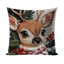 JELONEK Z EFEKTEM 3D Poszewka dekoracyjna VELVET, 40x40cm, kolor biały PBN344/POP/001/040040/1