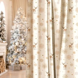 JELONKI, ZIMOWA OPOWIEŚĆ Tkanina dekoracyjna NINA WODOODPORNA, szer. 160cm, kolor beżowy DBN346/NIW/004/160000/1