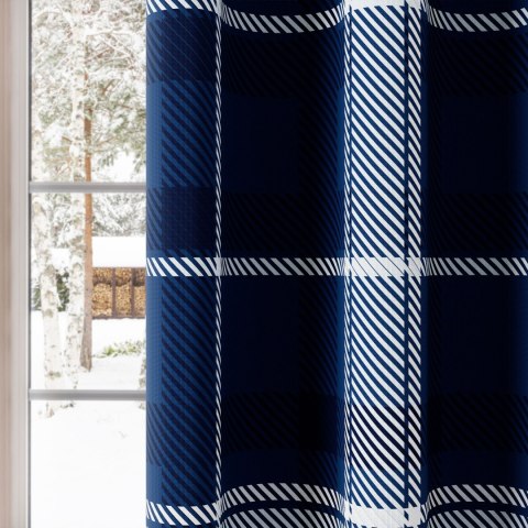 KRATA KADENA Tkanina dekoracyjna NINA WODOODPORNA, szer. 160cm, kolor granatowy DBN349/NIW/007/160000/1