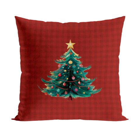 KRATA Z CHOINKĄ, BAJKOWE ŚWIĘTA Poszewka dekoracyjna VELVET, 40x40cm, kolor 003 bordowy PBN353/POP/003/040040/1