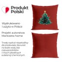 KRATA Z CHOINKĄ, BAJKOWE ŚWIĘTA Poszewka dekoracyjna VELVET, 40x40cm, kolor 003 bordowy PBN353/POP/003/040040/1
