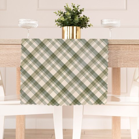 KRATA, ZIMOWA OPOWIEŚĆ Tkanina dekoracyjna NINA WODOODPORNA, szer. 160cm, kolor zielony DBN355/NIW/002/160000/1