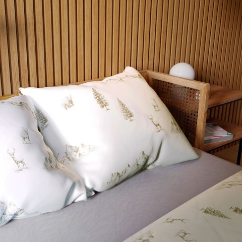 MOKOSZ Komplet pościeli z bawełny satynowej 160x200cm 100106/SAT/000/160200/1