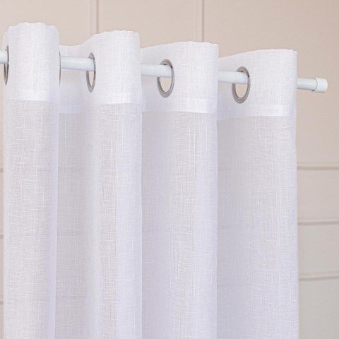 NALA Firana gotowa na przelotkach, 260x140cm, kolor biały 002022/ZGP/001/140260/1