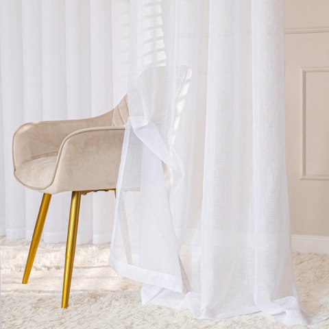 NALA Firana gotowa na przelotkach, 250x300cm, kolor biały 002022/ZGP/001/300250/1