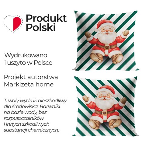 PASKI Z MIKOŁAJEM, BAJKOWE ŚWIĘTA Poszewka dekoracyjna VELVET, 40x40cm, kolor biały PBN359/POP/001/040040/1